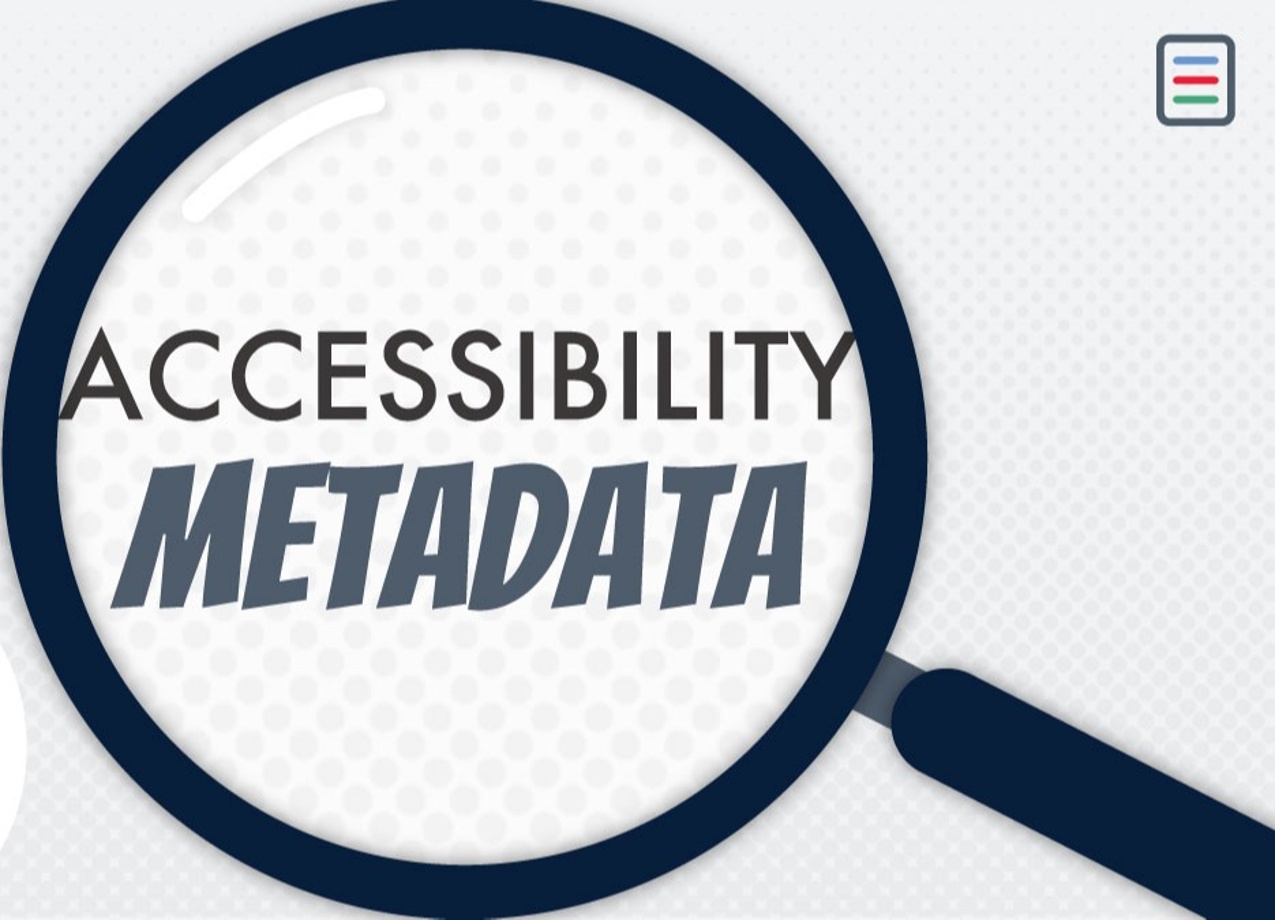 Magnifying glass over accessibility metadata